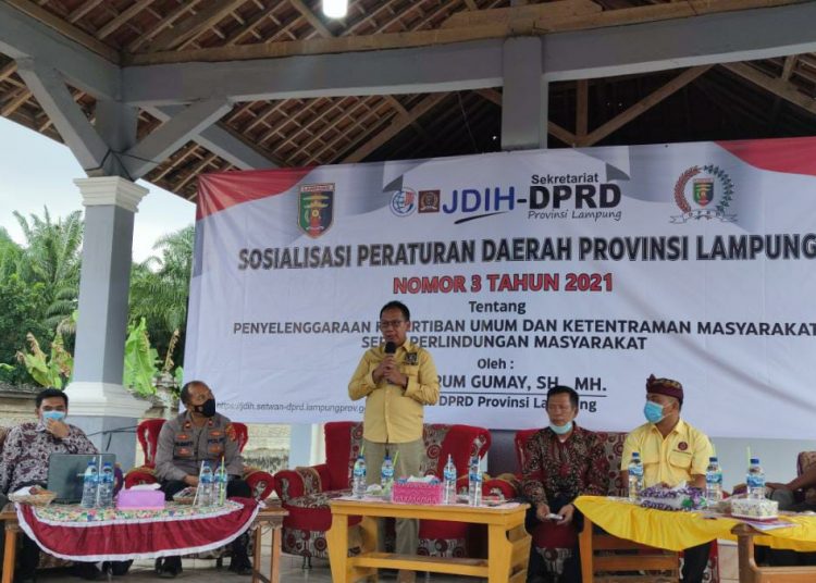 Ketua DPRD Lampung Gelar Sosper Nomor 3 Tahun 2021 di Lampung Tengah