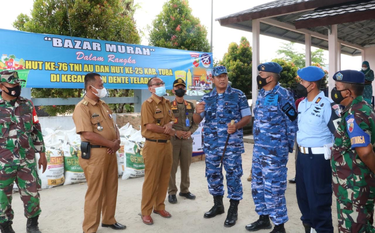 HUT Ke-76 TNI AU, Lanud BNY dan Pemkab Tuba Gelar Bazar Murah