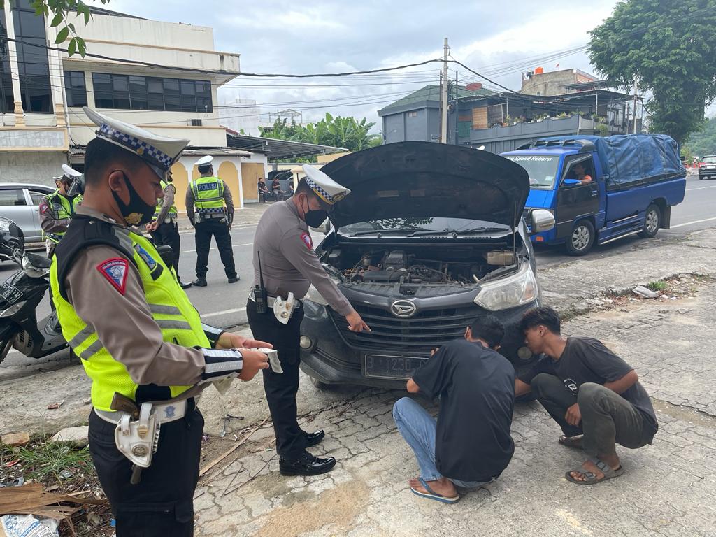 Cegah Kejahatan Jalanan, Sat Lantas Polresta Bandar Lampung Lakukan Razia KRYD