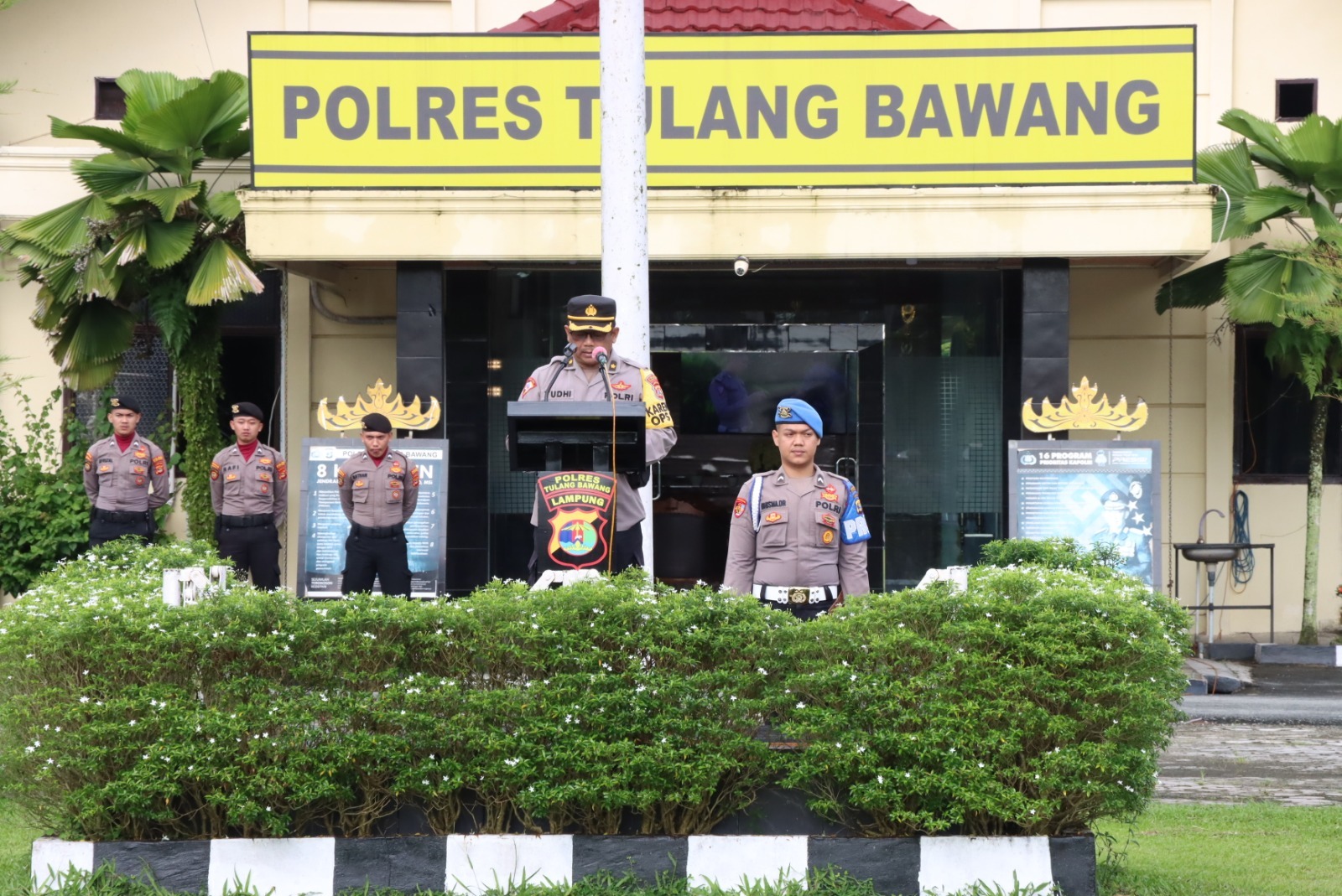 Polres Tulang Bawang Gelar Upacara Hari Kesadaran Nasional, AKBP Jibrael Ingatkan Ini Untuk Personelnya