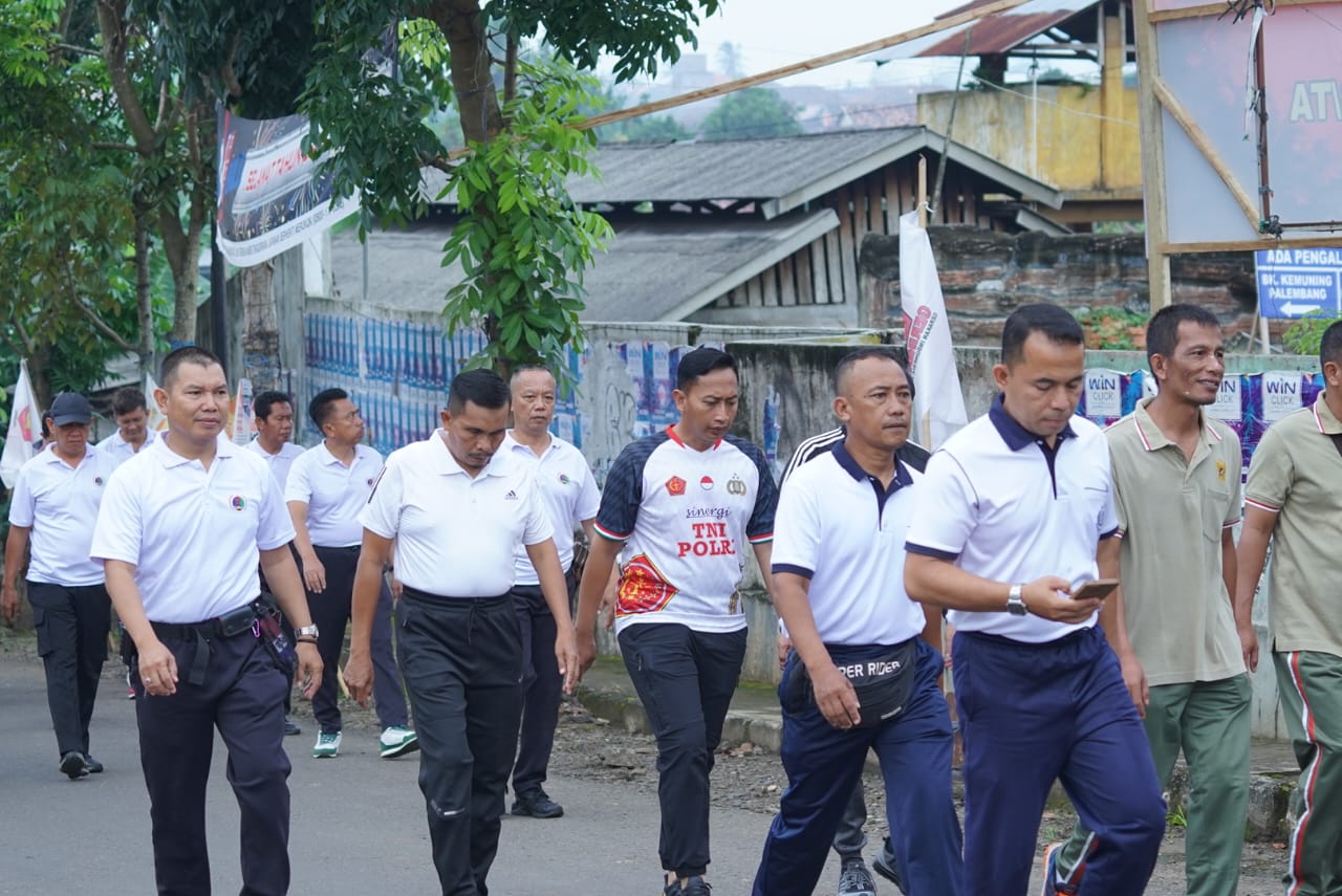 Perkuat Sinergitas, Polres Lampung Utara Gelar Olahraga Bersama TNI dan Forkopimda