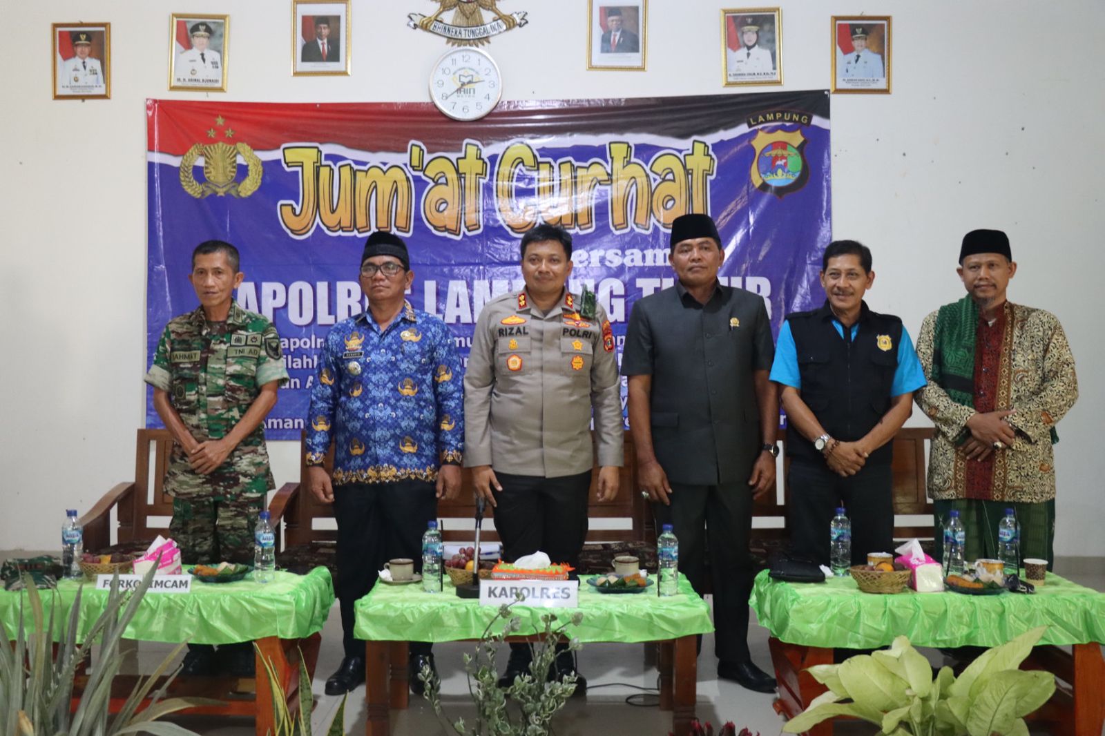 Melalui Program Jum’at Curhat, Polres Lampung Timur Dengarkan Curhatan Warga Raman Utara