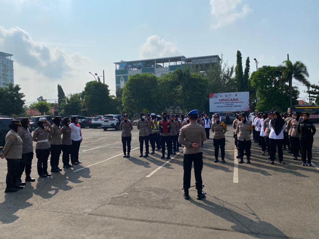 Polwan Polresta Bandar Lampung Jalani Pemeriksaan Gaktiblin