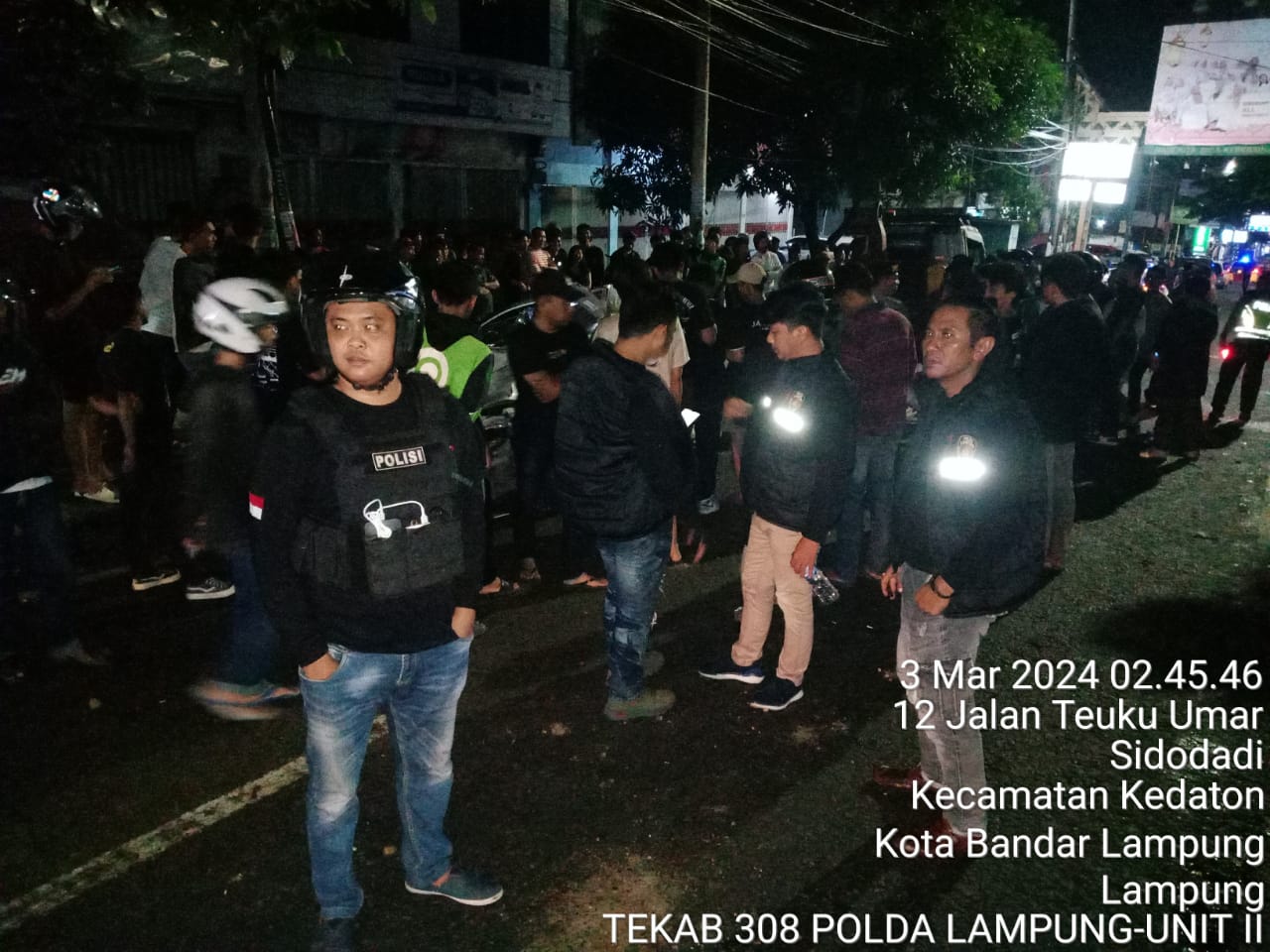 Jaga Keamanan di Malam Hari, Ditreskrimum Polda Lampung Lakukan Patroli Hunting