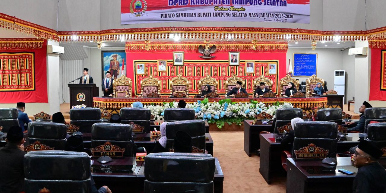 Bupati Radityo Egi Pratama Sampaikan Pidato Perdana di Rapat Paripurna DPRD Lampung Selatan