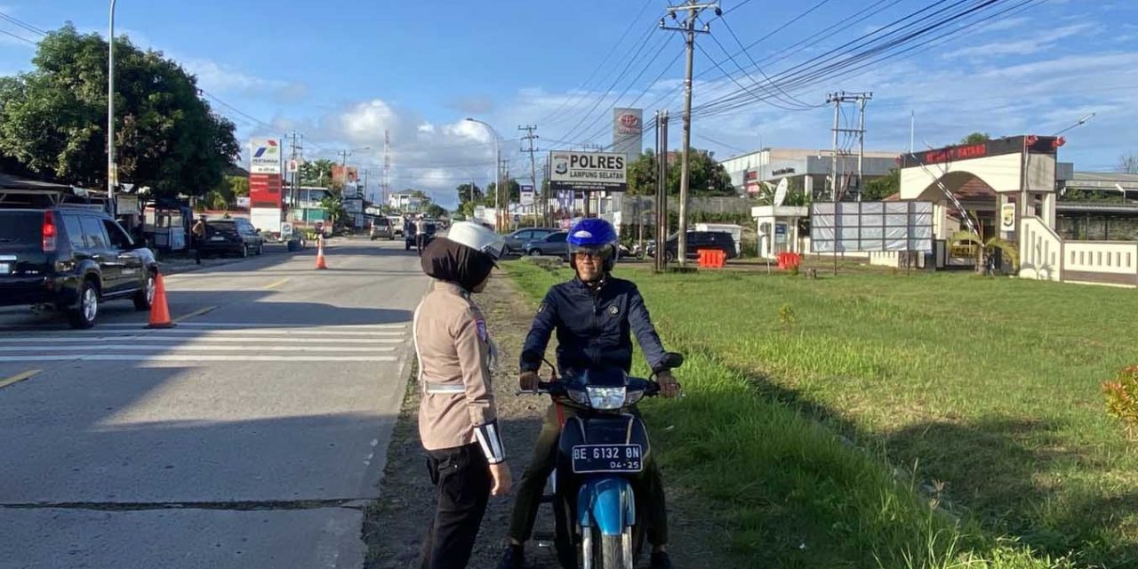 Sat Lantas Lampung Selatan Sosialisasikan Pemutihan dan Penegakan Hukum Lalu Lintas