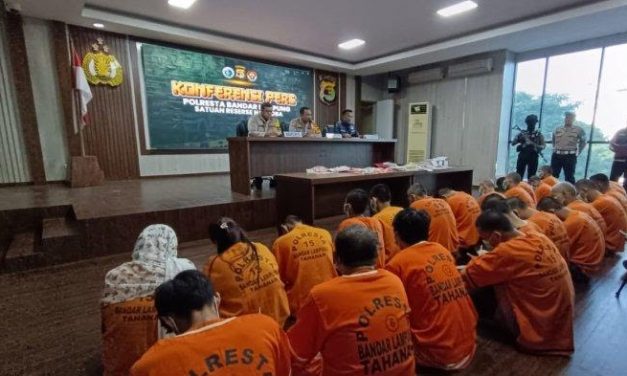 Polresta Bandar Lampung Tangkap 28 Tersangka Narkoba Selama April