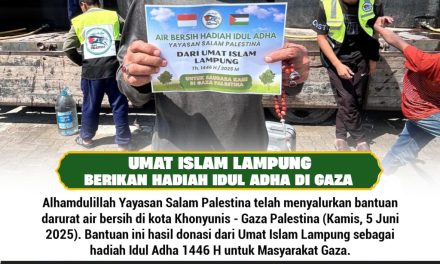 Sambut Idul Adha Yayasan Salam Palestina Berikan Hadiah Berupa Penyaluran Darurat Air Bersih