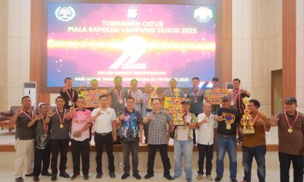 HUT Bhayangkara Polda Lampung Ke-79 : Turnamen Catur Piala Kapolda Cup Berakhir