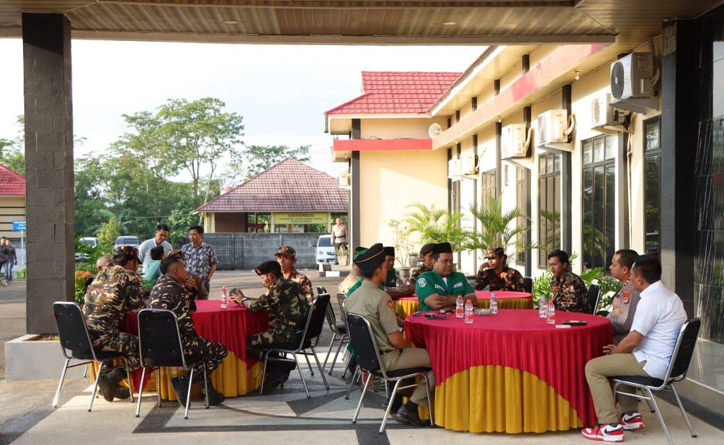 Silaturahmi Kapolres Pesawaran bersama GP Ansor dan Banser, Komitmen Jaga Bumi Andan Jejama Tetap Kondusif