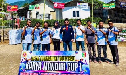 Ketua Karang Taruna Tanggamus Hadiri Pembukaan Open Tournament Volleyball “Karya Mandiri Cup 1” di Pekon Gisting Permai