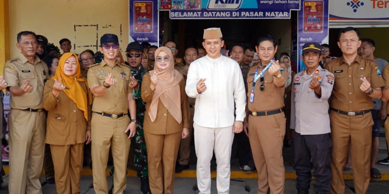 Blusukan ke Pasar Natar, Bupati Egi Cek Harga Sembako Jelang Lebaran, Pedagang: Masih Stabil