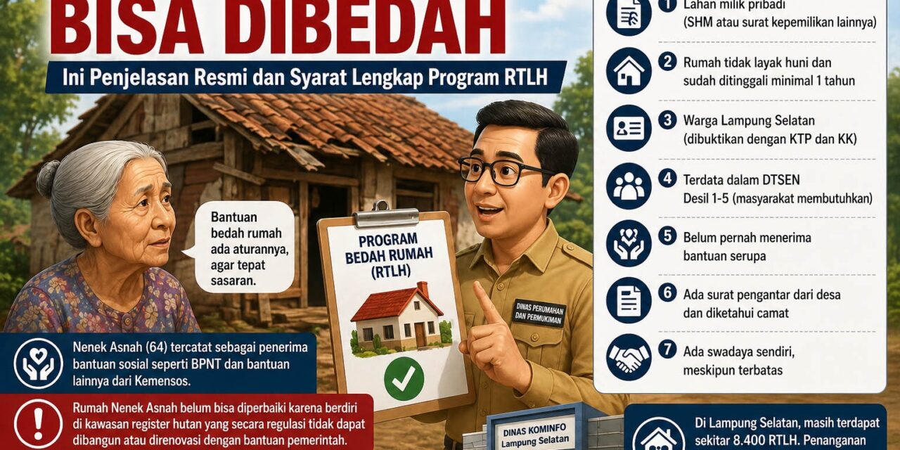Tak Semua Rumah Bisa Dibedah, Ini Penjelasan Pemkab Lampung Selatan di Balik Syarat Ketat Program RTLH