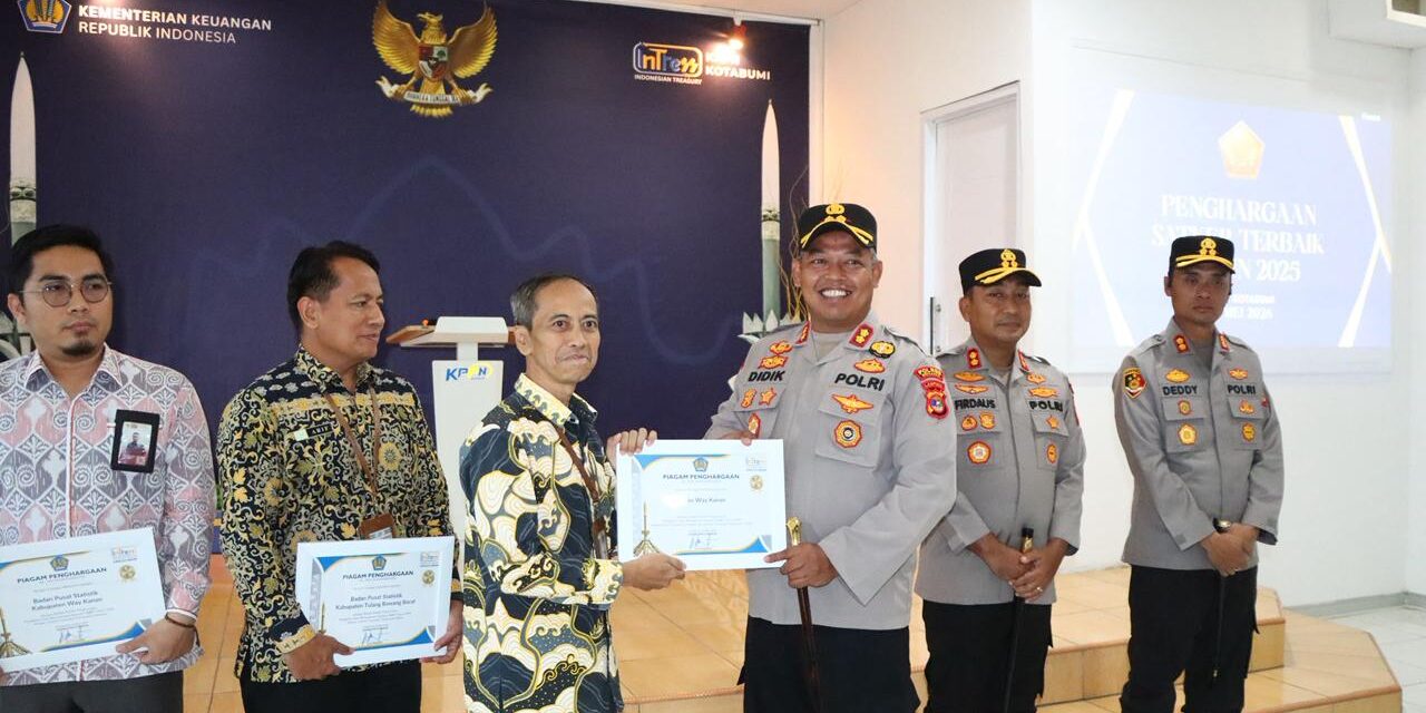 Sosialisasi Digitalisasi Layanan KPPN dan Monev Anggaran, Polres Way Kanan Raih 4 Penghargaan dari KPPN Kotabumi