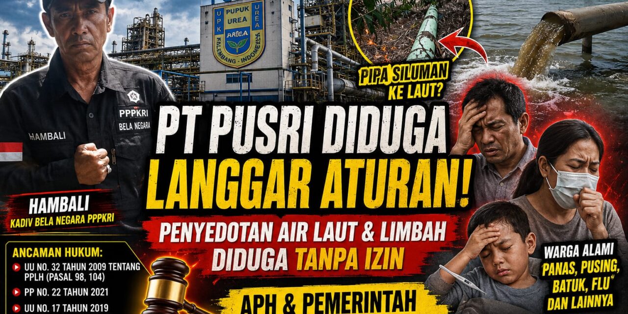Dugaan Pelanggaran Lingkungan PT Pupuk Sriwijaya Jadi Perhatian, Warga Khawatir Dampak Meluas