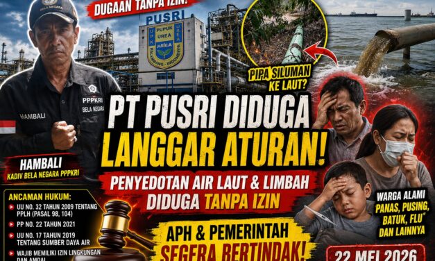 Dugaan Pelanggaran Lingkungan PT Pupuk Sriwijaya Jadi Perhatian, Warga Khawatir Dampak Meluas