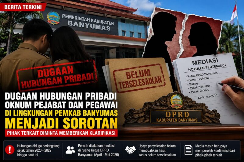 Dugaan Hubungan Pribadi Oknum Pejabat dan Pegawai di Lingkungan Pemkab Banyumas Jadi Sorotan, Klarifikasi Resmi Dinantikan