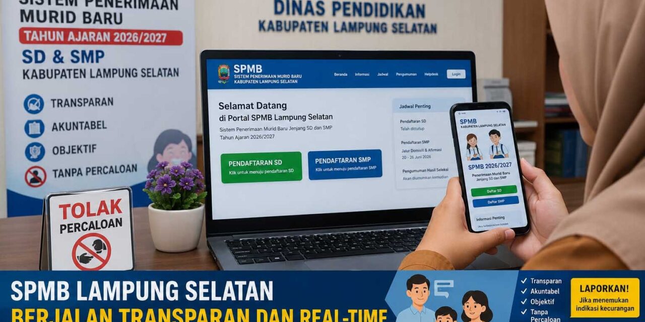 SPMB SD-SMP di Lampung Selatan Berjalan Transparan dan Real-Time, Disdik Imbau Masyarakat Waspadai Calo dan Jasa Titipan