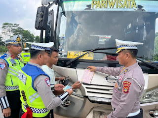 Ditlantas Polda Lampung Intensifkan Ramp Check Bus Selama Libur Sekolah, Pastikan Kendaraan Laik Jalan
