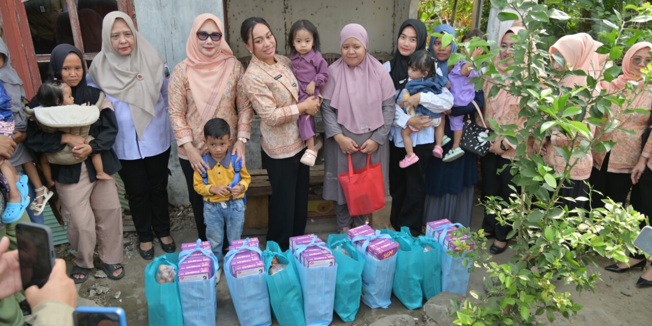 Sentuh Langsung Keluarga Penerima Bantuan, Ketua TP PKK Lampung Selatan Perkuat Pendampingan Anak Berisiko Stunting