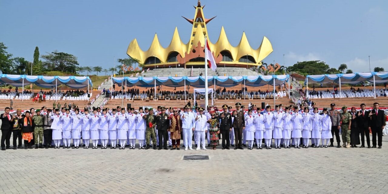 Merah Putih Menyala dari Beranda Sumatra, Menara Siger Jadi Panggung HUT ke-81 Kemerdekaan RI di Lampung Selatan