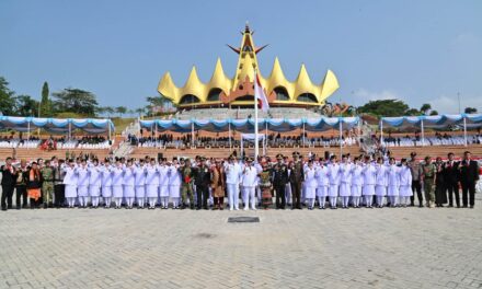 Merah Putih Menyala dari Beranda Sumatra, Menara Siger Jadi Panggung HUT ke-81 Kemerdekaan RI di Lampung Selatan