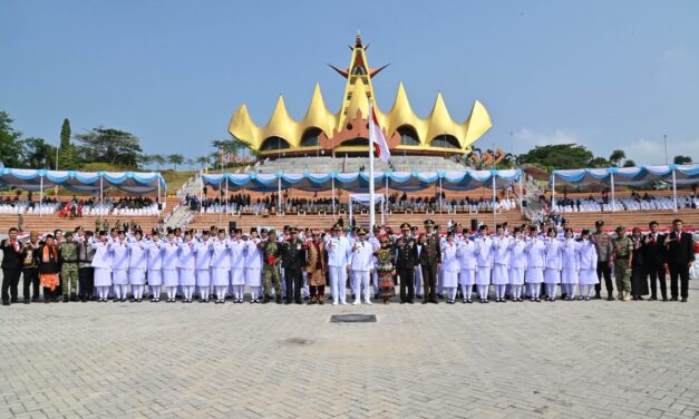 Merah Putih Menyala dari Beranda Sumatra, Menara Siger Jadi Panggung HUT ke-81 Kemerdekaan RI di Lampung Selatan