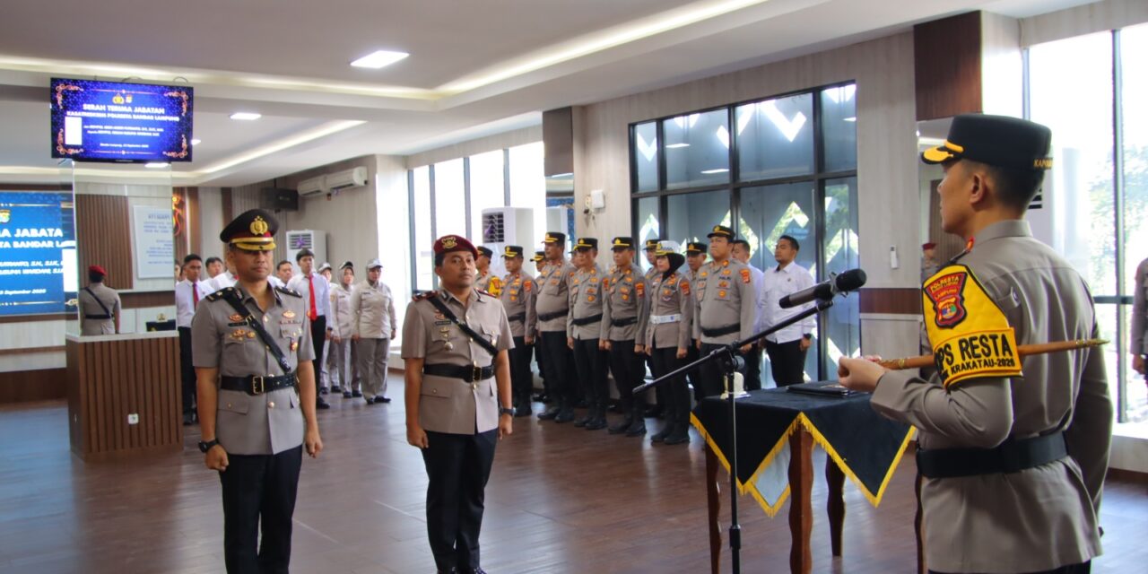 Kompol Regan Resmi Gantikan Kompol Gigih Jabat Kasat Reskrim Polresta Bandar Lampung