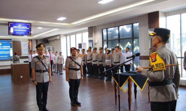 Kompol Regan Resmi Gantikan Kompol Gigih Jabat Kasat Reskrim Polresta Bandar Lampung